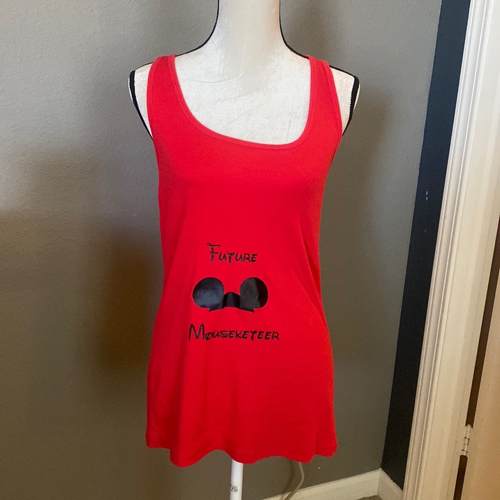 Disney maternity Future musketeer red tank top size XL